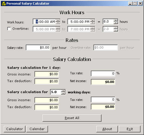 Personal Salary Calculator (Pascal) 1.0Calculators by Litebyte - Software Free Download