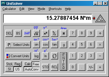 UniSolver 1.04Calculators by Delta Engineering Corporation - Software Free Download
