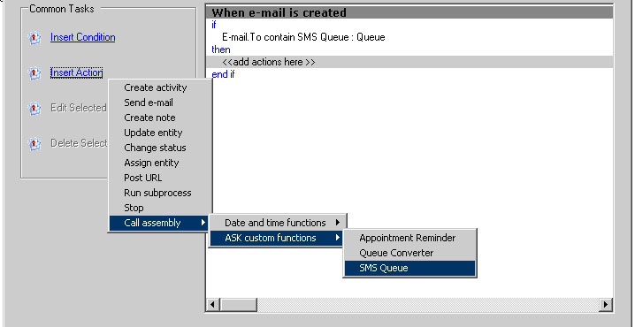 Queue To SMS for Microsoft CRM