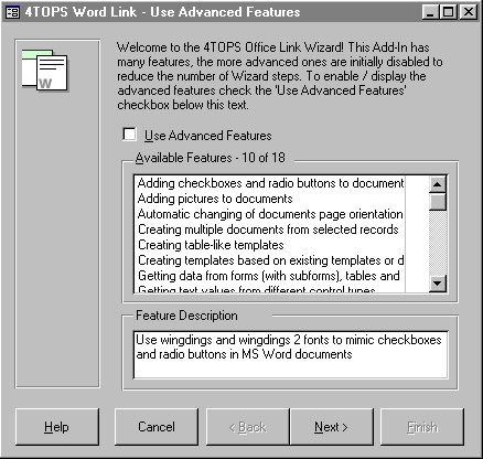 4TOPS Document Management in MS Access 2000