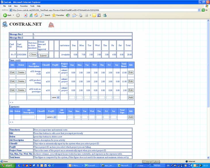 TAM Timesheets