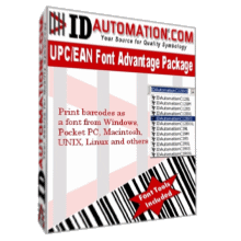 UPC, EAN, JAN and ISBN Barcode Fonts