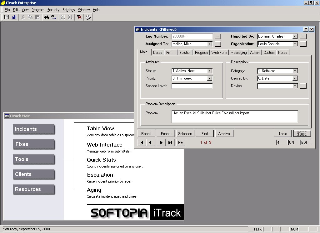 iTrack Enterprise (Access 2000) 2.5FMiscellaneous by Softopia Development, Inc. - Software Free Download