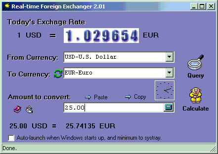 Real-time Foreign Exchanger