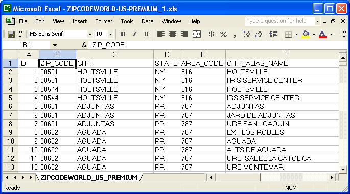 United States ZIP Code Database-Premium 2003 by Hexa Software Development Center- Software Download