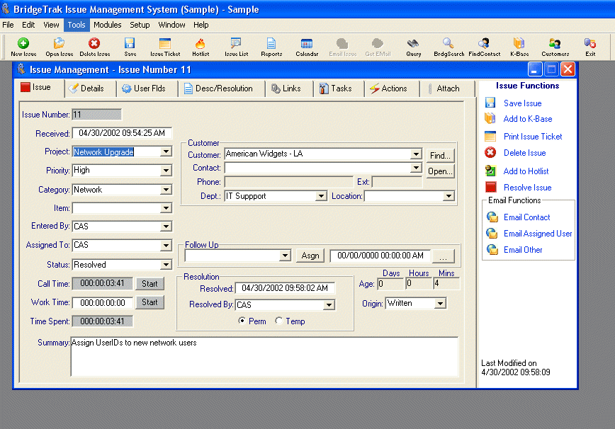 BridgeTrak Help Desk Software