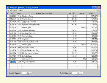 Checkbook 1.8 by Dataware- Software Download
