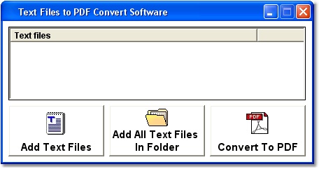 Text Files to PDF Convert Software
