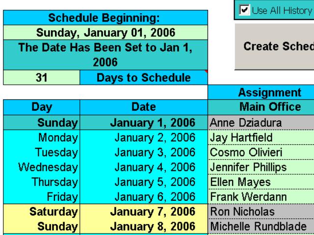 Create Floor Schedules for Your Employees