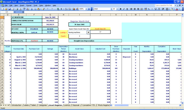 Asset Register PRO For Excel