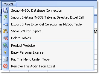 Excel to MySQL Import, Export & Convert