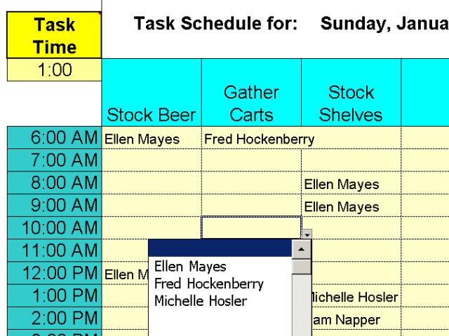 Schedule Daily Shifts and Tasks for Your Employees with Excel