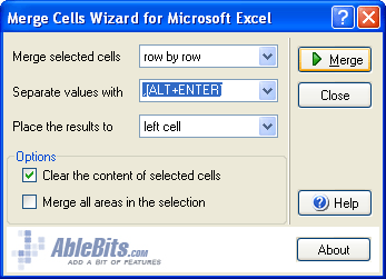 Merge Cells Wizard