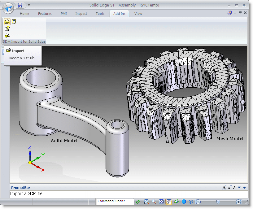 3DM Import for Solid Edge