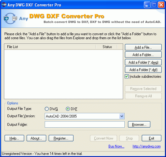 DWG to DXF Converter Pro Any