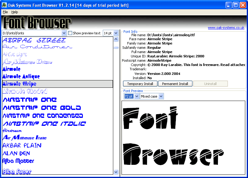 FontBrowser