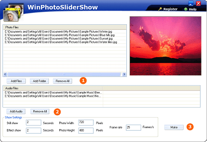 Windows Photo Slider Show