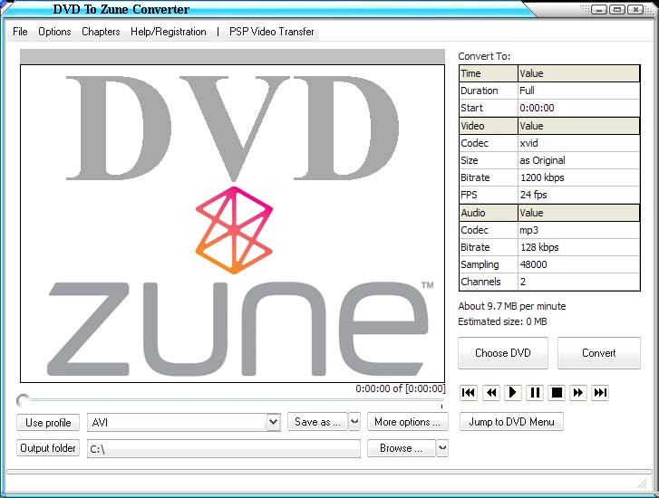 SureShot DVD Zune Convert