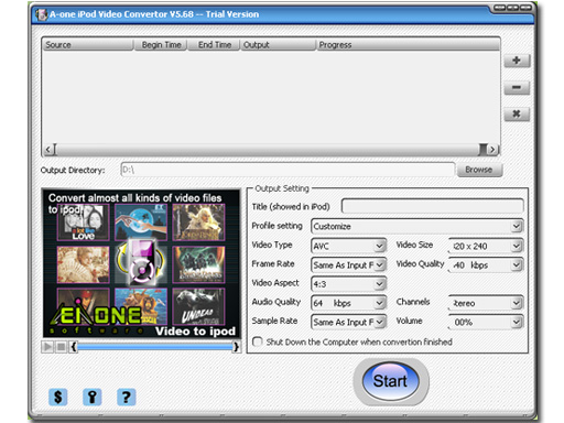 Aone Video to iPod Converter 4.32