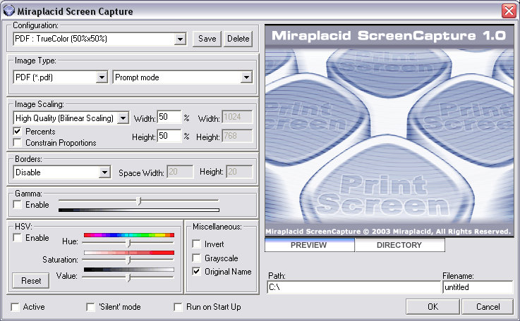 Miraplacid Screen Capture 1.2Screen Capture by Miraplacid - Software Free Download