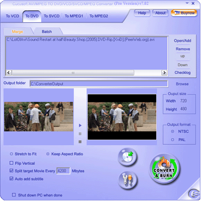 Cucusoft Video Converter Pro Mpeg/Mov/rm/AVI to DVD/VCD/SVCD