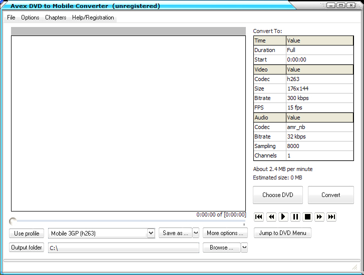 AVX CONVERT DVD to 3GP