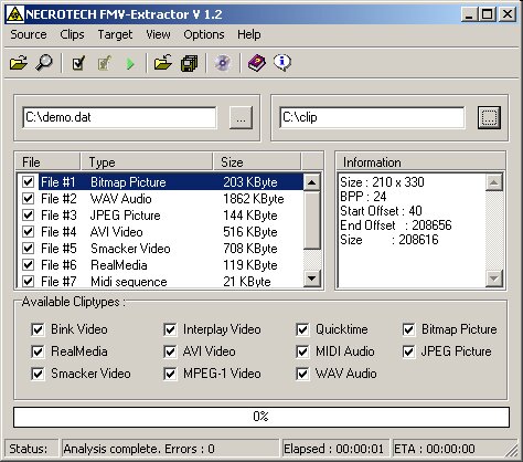 FMV-Extractor 1.2Video Tools by NECROTECH - Software Free Download