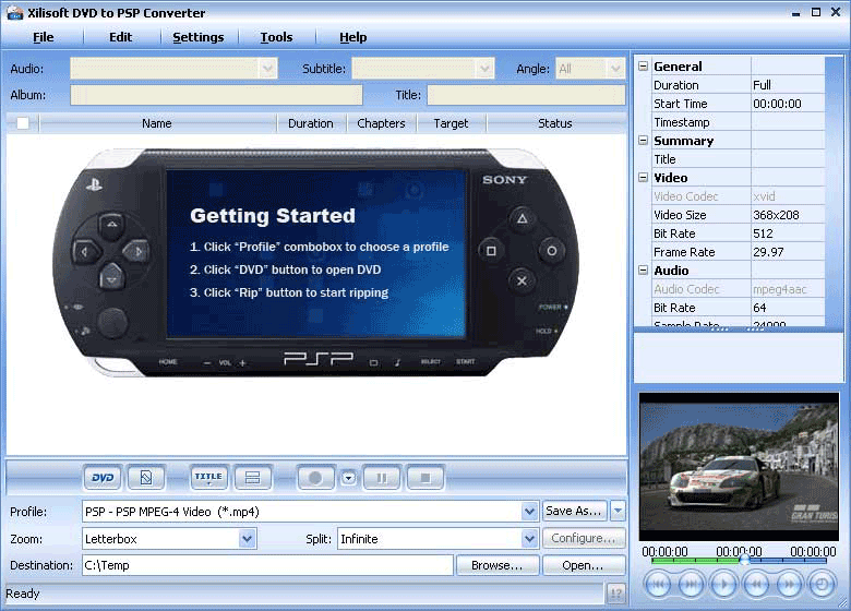 XI Soft DVD to PSP Converter
