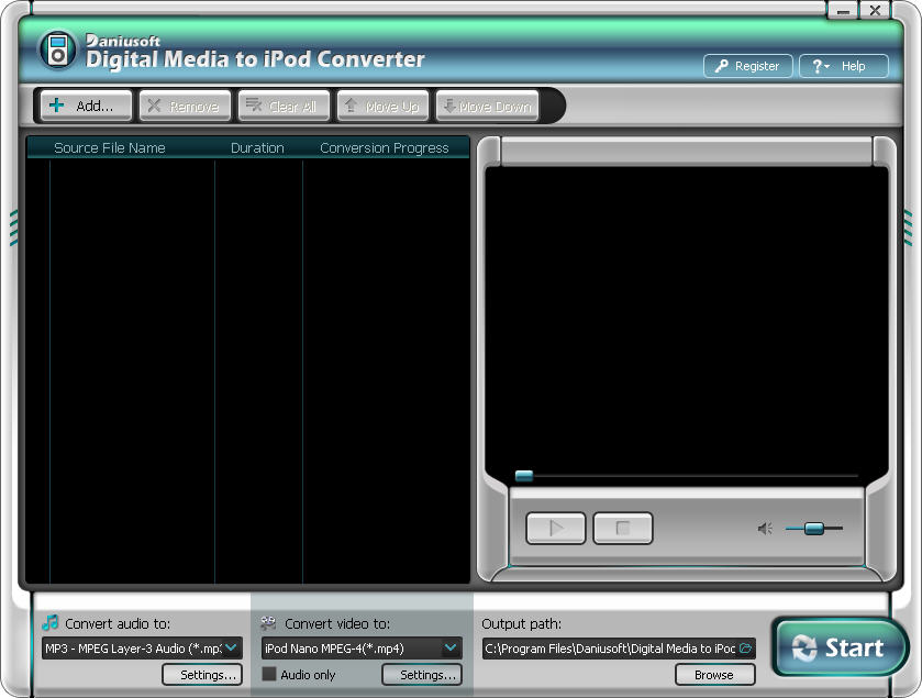 Daniusoft Digital Media to iPod Converter