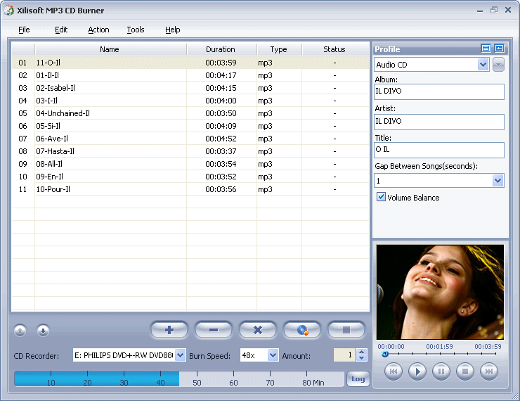 Xilisoft MP3 CD Burner 3