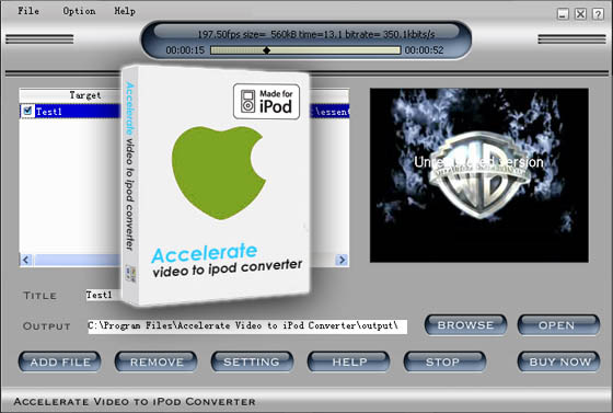 Accelerate iPod Video Converter