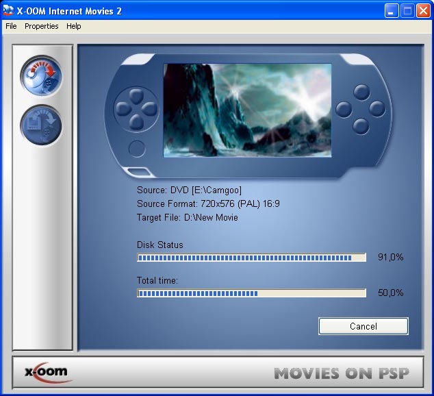 XOOM Movies on PSP