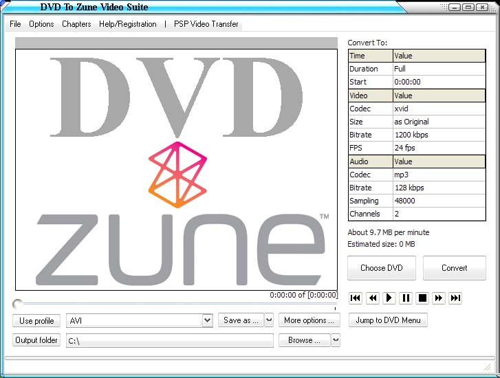 SureShot DVD To Zune Video Suite