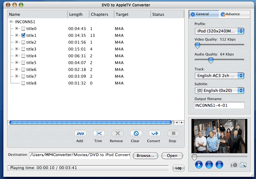 Mac DVD to AppleTV Converter