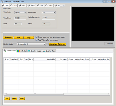 3GP, FLV MP4 Video Edit Converter Gold