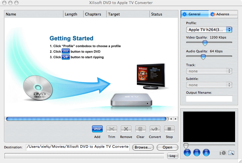 Xilisoft DVD to AppleTV Converter Mac 3