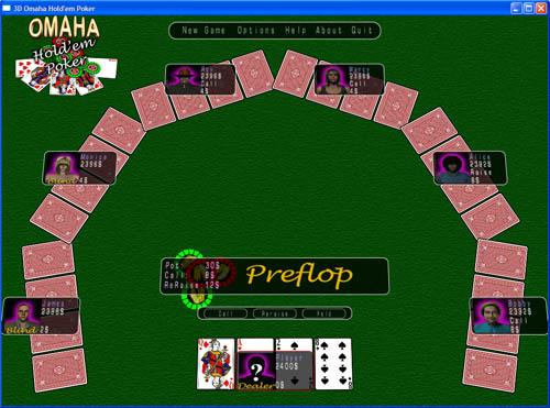 3D Omaha Holdem Poker