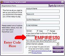 Empire Poker Bonus Codes