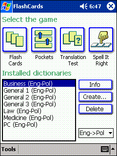 LingvoSoft FlashCards English <-> Polish for Pocket PC