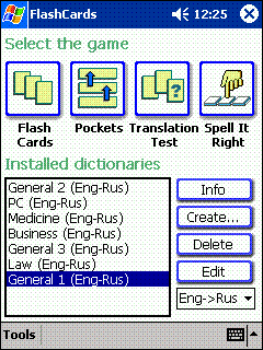 LingvoSoft FlashCards English <-> Russian for Pocket PC