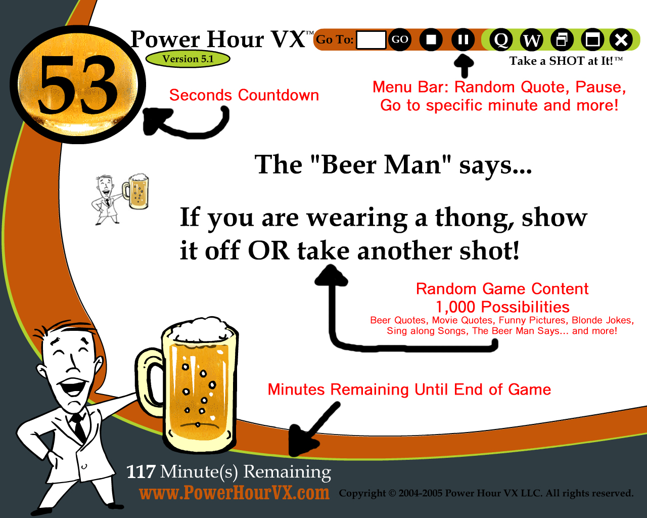 Power Hour VX Computer Drinking Game 5.1.0.0