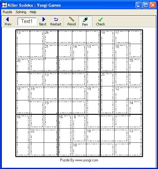 Killer Sudoku or Sum Sudoku