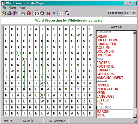 free word search puzzles softwares - Free download - FreeWares