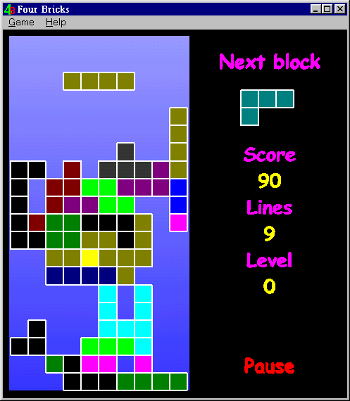 Four Bricks Free Tetris
