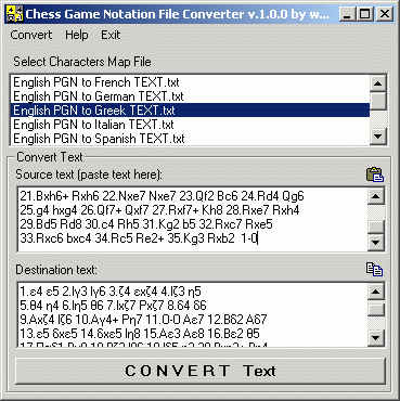 Chess Game Notation File Converter