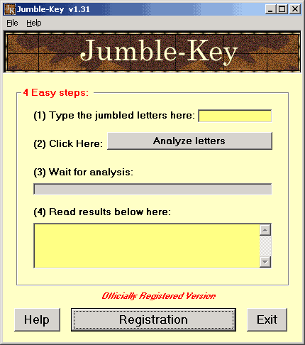 Jumble Key 1.20Word Games by SRS1 Software - Software Free Download
