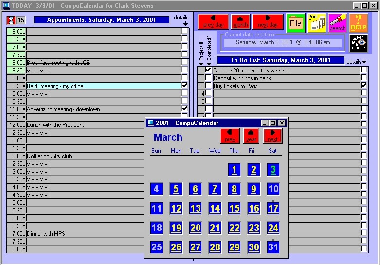 CompuCalendar 1.0.1 by Clark Stevens- Software Download