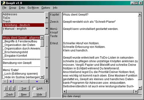 QeepIt 1.3.02 by Detlev Schaefer- Software Download