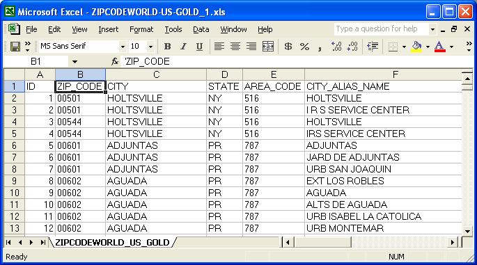 United States ZIP Code Database (Gold + 3-Digit Edition)