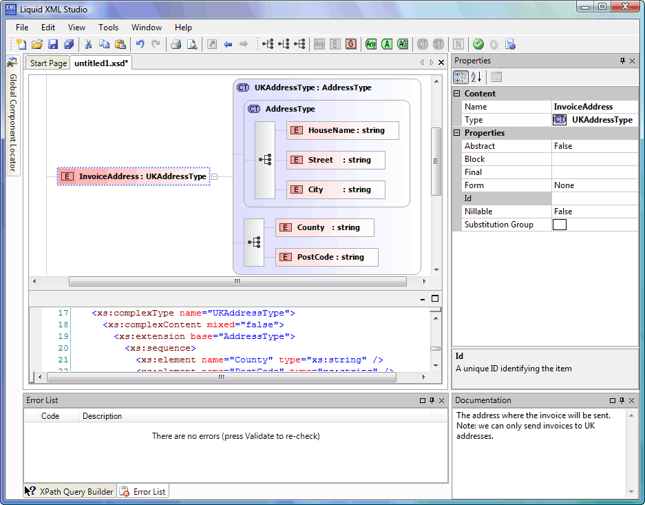 Free XML Schema Editor (XML Studio)